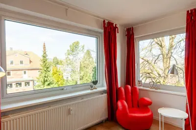 Ein Sitzbereich in der Unterkunft Schützenchalet Wurmbergblick mit Sauna und Grill
