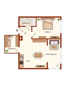 Grundriss der Unterkunft Schützenchalet Wurmbergblick mit Sauna und Grill