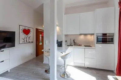 Küche/Küchenzeile in der Unterkunft Schützenchalet Junior Suite mit Sauna und Grill