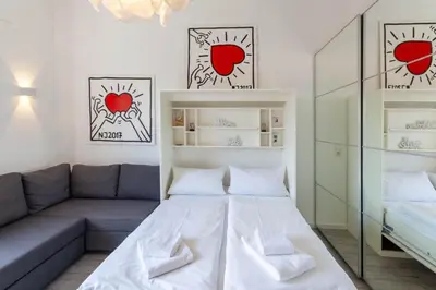 Ein Bett oder Betten in einem Zimmer der Unterkunft Schützenchalet Junior Suite mit Sauna und Grill