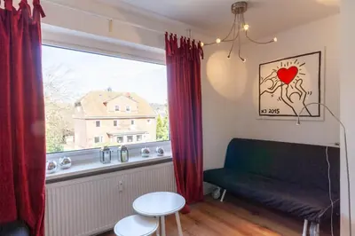 Ein Sitzbereich in der Unterkunft Ferienwohnung Großes Schützenchalet mit 25 qm Dachterrasse