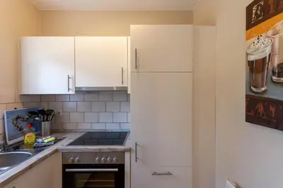 Küche/Küchenzeile in der Unterkunft Ferienwohnung Harzer Glück mit Balkon und Sauna