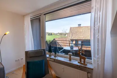 Ein Balkon oder eine Terrasse in der Unterkunft Ferienwohnung Köller mit Balkon