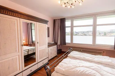 Ein Bett oder Betten in einem Zimmer der Unterkunft Ferienwohnung Kruse