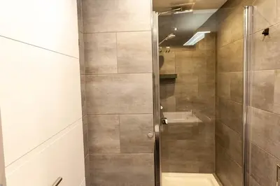 Ein Badezimmer in der Unterkunft Ferienwohnung Kleines Bergchalet