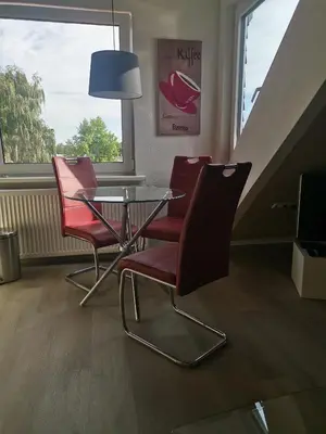 Ein Sitzbereich in der Unterkunft Im Harzer Vogelnest Finkennest
