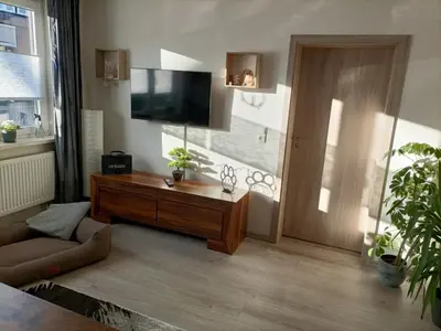 TV/Unterhaltungsangebot in der Unterkunft HARZ-PFOTE familien- und hundefreundliche Ferienwohnung