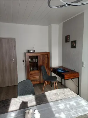 Ein Sitzbereich in der Unterkunft HARZ-PFOTE familien- und hundefreundliche Ferienwohnung