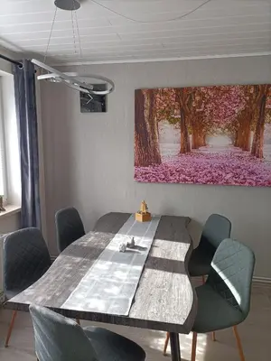 Ein Sitzbereich in der Unterkunft HARZ-PFOTE familien- und hundefreundliche Ferienwohnung