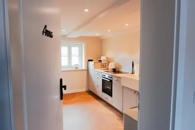 Küche/Küchenzeile in der Unterkunft Ilsehof Apartment Anna