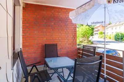 Ein Balkon oder eine Terrasse in der Unterkunft Ferienwohnung Bergsicht mit Balkon