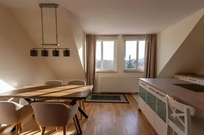 Küche/Küchenzeile in der Unterkunft Ferienwohnung Bergwiesenblick mit Balkon