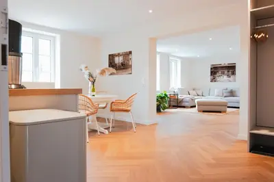 Ein Sitzbereich in der Unterkunft Ilsehof Apartment Ruth