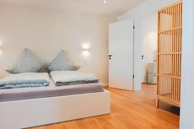 Ein Sitzbereich in der Unterkunft Ilsehof Apartment Ruth