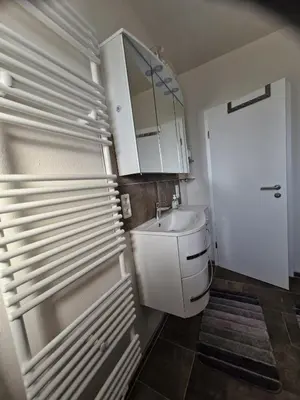 Ein Badezimmer in der Unterkunft Ferienhaus Alpakahof Goslar