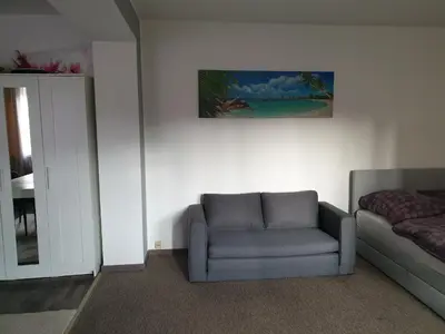 Ein Sitzbereich in der Unterkunft Kleine Oase bei Nina 2