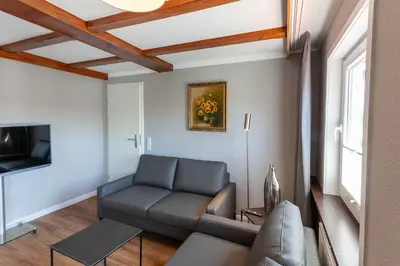 TV/Unterhaltungsangebot in der Unterkunft Ferienwohnung Waldfrieden 4 mit Dachterrasse und Grill