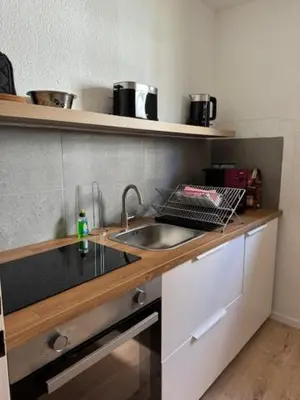 Küche/Küchenzeile in der Unterkunft FW Neustadt Hunde willkommen