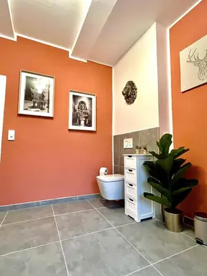 Ein Badezimmer in der Unterkunft Eckstück