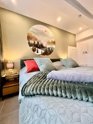 Ein Bett oder Betten in einem Zimmer der Unterkunft Eckstück