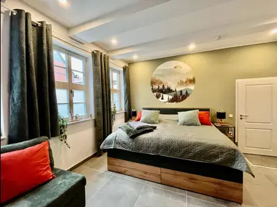 Ein Bett oder Betten in einem Zimmer der Unterkunft Eckstück