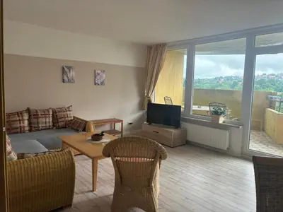 Ein Sitzbereich in der Unterkunft Apartment 519