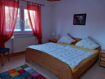Ein Bett oder Betten in einem Zimmer der Unterkunft Ferienwohnung Rathke