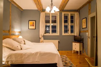 Ein Bett oder Betten in einem Zimmer der Unterkunft Alte Lateinschule