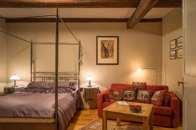 Ein Bett oder Betten in einem Zimmer der Unterkunft Alte Lateinschule