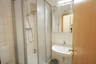 Ein Badezimmer in der Unterkunft Ferienwohnung Hexenbaude