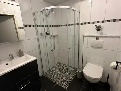 Ein Badezimmer in der Unterkunft Harzzeit