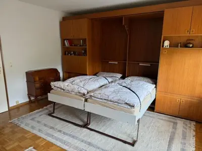 Ein Bett oder Betten in einem Zimmer der Unterkunft Terrassenappartment im Harz