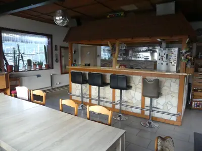 Ein Sitzbereich in der Unterkunft Ferienwohnung am Kloster Drübeck