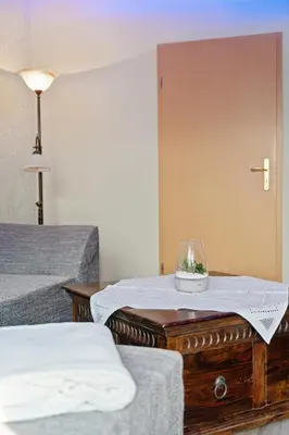 Ein Bett oder Betten in einem Zimmer der Unterkunft FarbSpiel