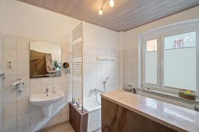 Ein Badezimmer in der Unterkunft FarbSpiel