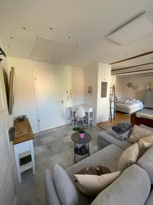Ein Bett oder Betten in einem Zimmer der Unterkunft Feriendomizil bei Barbara