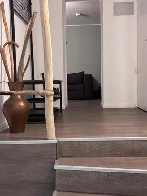 Ein Sitzbereich in der Unterkunft Harz Vital Lodge sehr komfortable Ferienwohnung