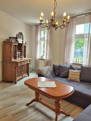 Ein Sitzbereich in der Unterkunft Ferienhaus Bärbel