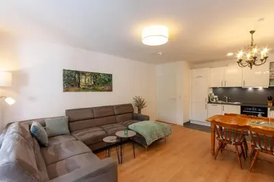Ein Sitzbereich in der Unterkunft Ferienwohnung BergTräumchen mit Sauna und Balkon