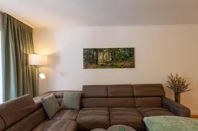 Ein Sitzbereich in der Unterkunft Ferienwohnung BergTräumchen mit Sauna und Balkon