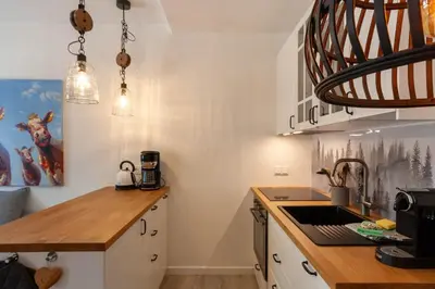 Küche/Küchenzeile in der Unterkunft Ferienwohnung Wurmbergstübchen an der Wurmbergseilbahn
