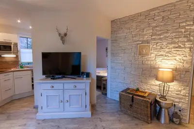 TV/Unterhaltungsangebot in der Unterkunft Kleine Bergsuite mit Terrasse