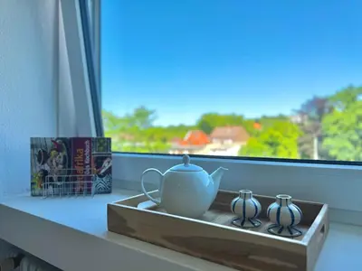 Grundriss der Unterkunft HyggeLiving - DELUXE - 90qm - Balkon - Gartenblick - 55 Zoll TV - Boxspringbetten - Hunde - Kinder - Fahrradkeller