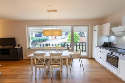 Küche/Küchenzeile in der Unterkunft Ferienwohnung Bergfreude mit Balkon
