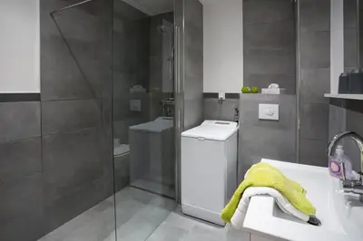 Ein Badezimmer in der Unterkunft Ferienwohnung Oberharzer Bergluft mit Balkon