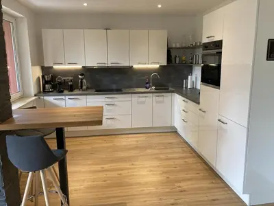 Küche/Küchenzeile in der Unterkunft Ferienwohnung Oberharzer Bergluft mit Balkon