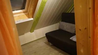 Ein Sitzbereich in der Unterkunft Pension im Glück Thale