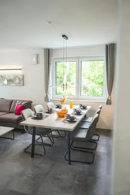 Ein Sitzbereich in der Unterkunft Harz-Eleganz Haus f mit 3 Appartments