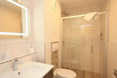 Ein Badezimmer in der Unterkunft Ferienwohnung Bergparadies mit Terrasse
