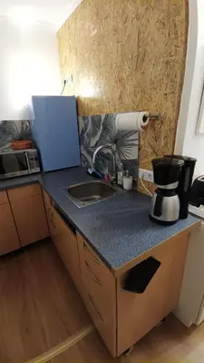 Küche/Küchenzeile in der Unterkunft Ferienwohnung - Glockenbergtraum - im schönen Harz, 2 Zimmer mit Südbalkon